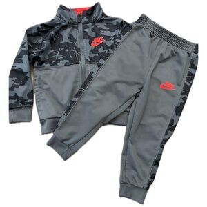 18 Months Nike Boys Black Gray Camo tracksuit sweatpants set
